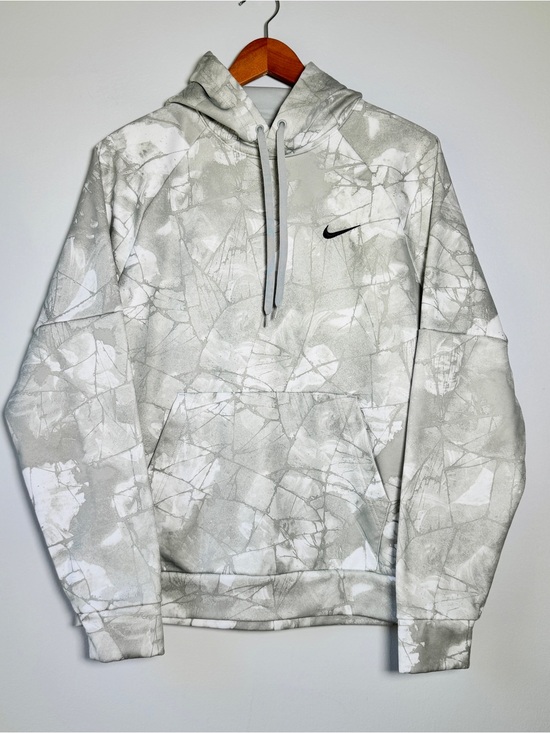 Nike Other - Nike Therma Dri-FIT Hoodie Mens M Grey White Marble Print DQ4836-077 Pullover